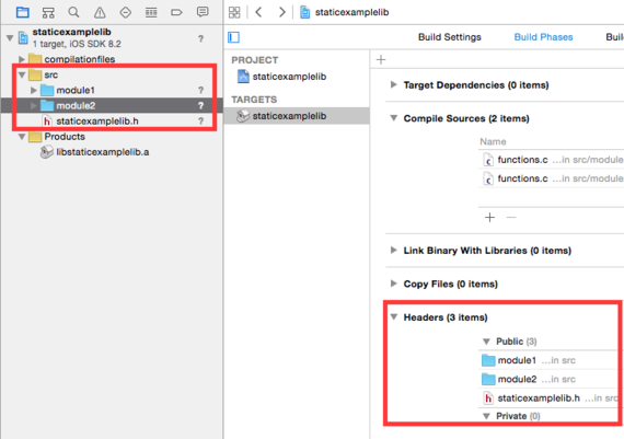 Add copy headers build phase