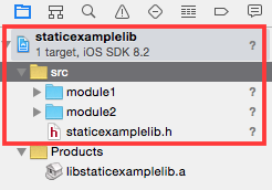 Project navigator view